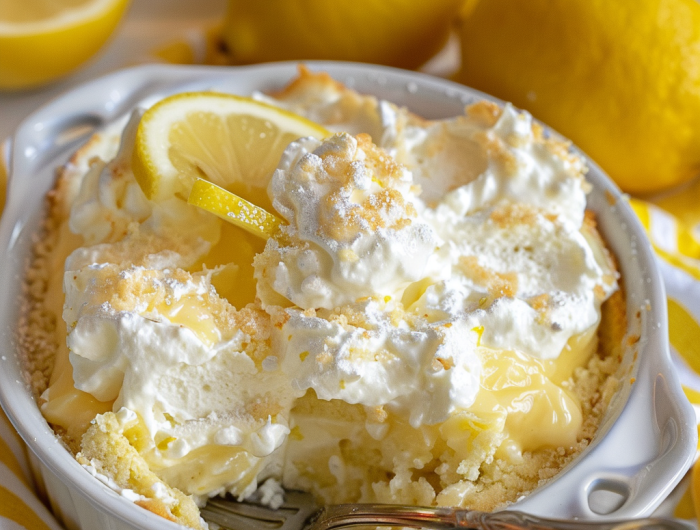 4 Ingredients Lemon Cream Cheese Dump Cake Recipe