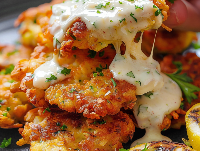 Cheesy Chicken Fritters