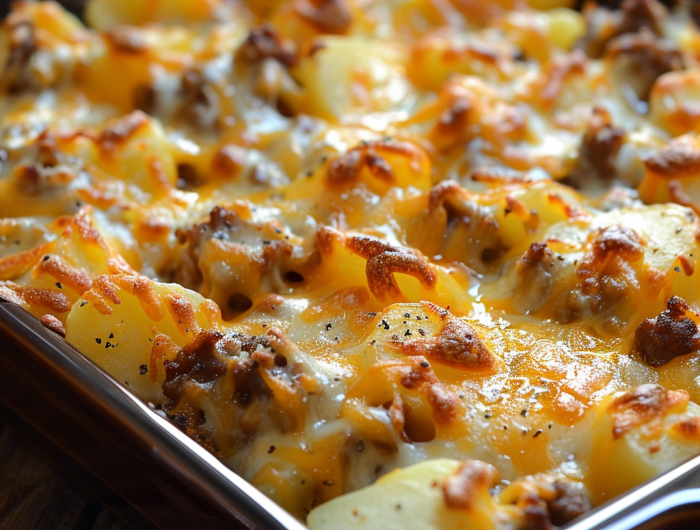 Cheesy Hamburger Potato Casserole