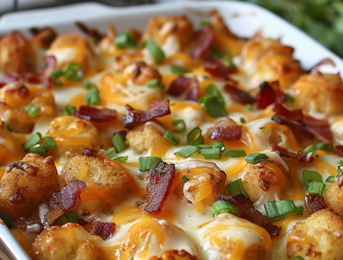 Chicken Bacon Ranch Tater Tot Casserole