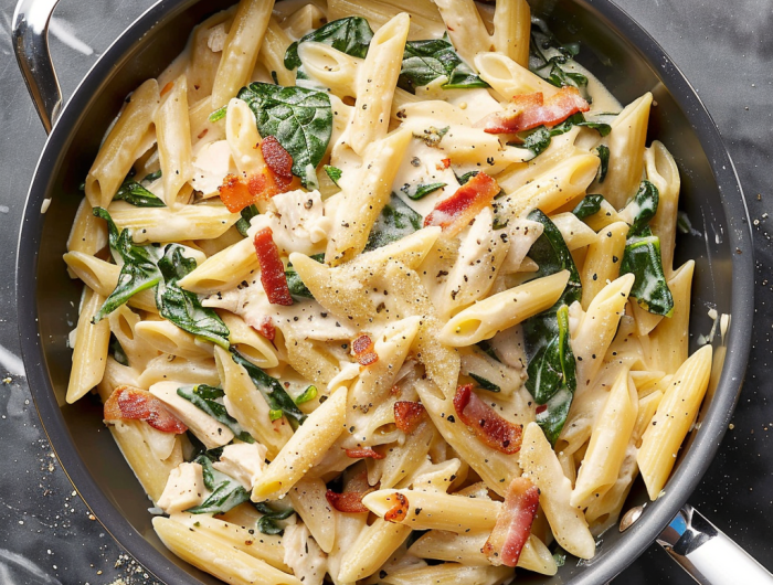 Chicken Bacon Spinach Penne