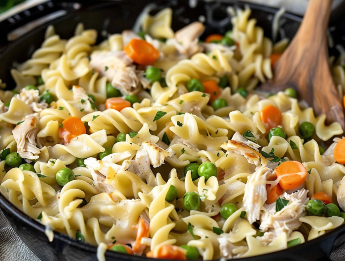 Chicken Pot Pie Noodle Skillet