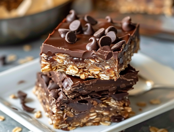 No Bake Chocolate Oat Bars