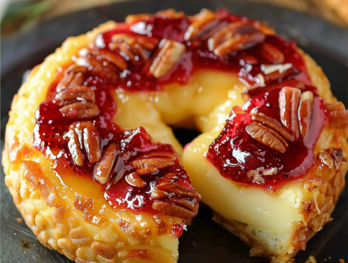 Pecan Cheddar Cheese Ring with Strawberry Preserves Recipe