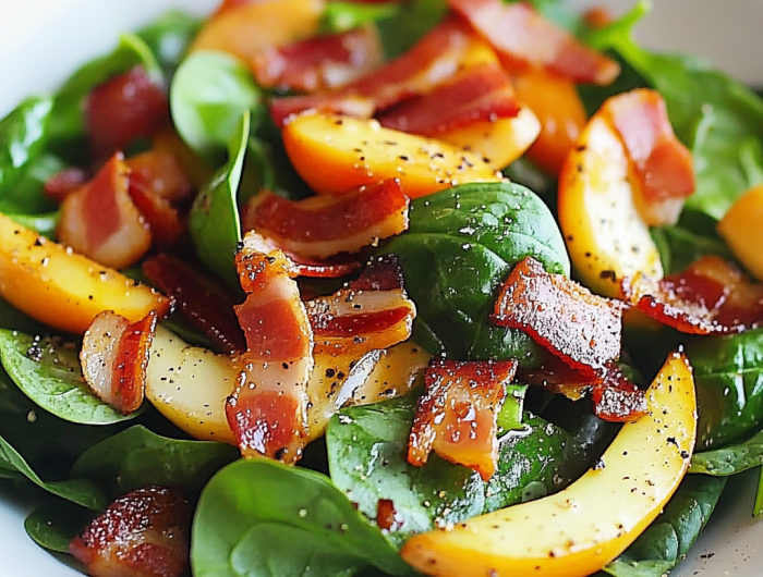 Spinach Salad with Warm Bacon Dressing