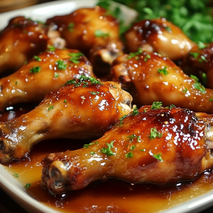 Easy Caramelized Baked Chicken Legs or Wings