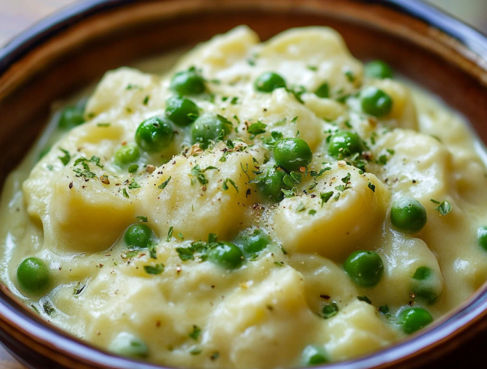 Creamed Potatoes and Peas