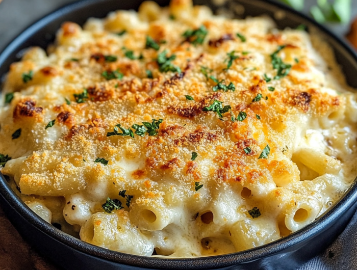 CREAMY BAKED MAC AND CHEESE