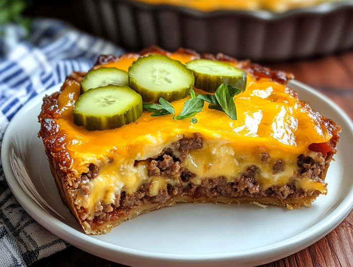 Easy Bisquick Impossible Cheeseburger Pie