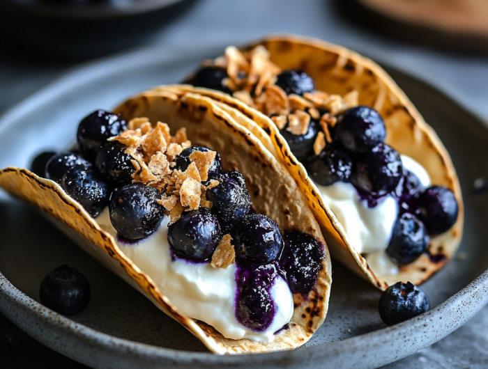 Easy Blueberry Cheesecake Tacos