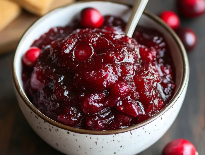 Easy Boozy Bourbon Cranberry Sauce