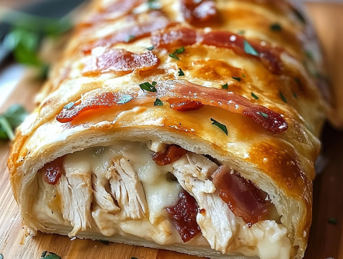 Easy Chicken Bacon Ranch Stromboli