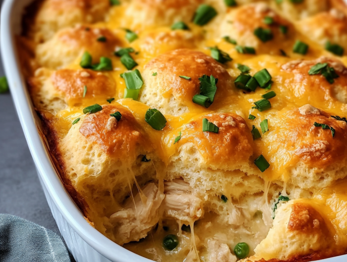 Easy Chicken Bubble Biscuit Bake Casserole