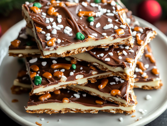 Easy Christmas Pretzel Bark