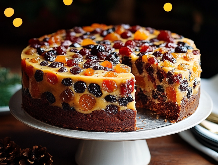 Easy Festive Fruit-Loaded Christmas Cake