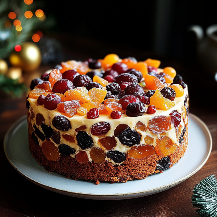 Easy Festive Fruit-Loaded Christmas Cake