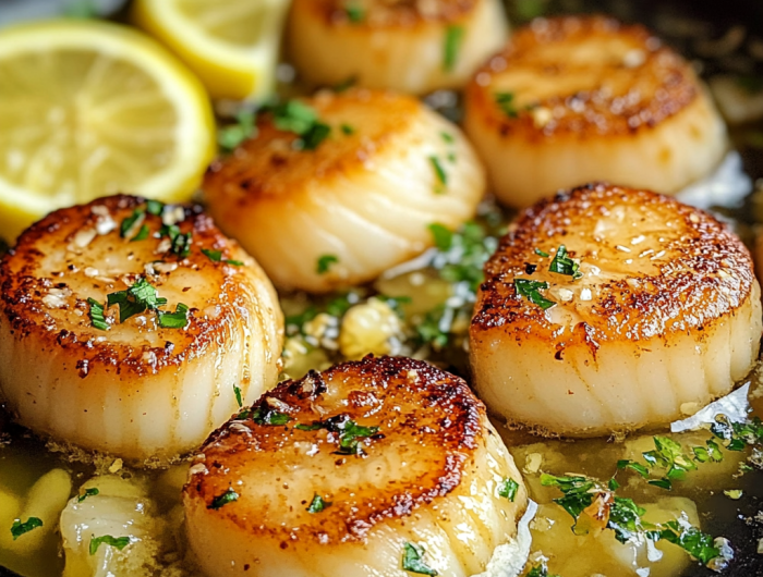 Easy Garlic Lemon Butter Seared Scallops