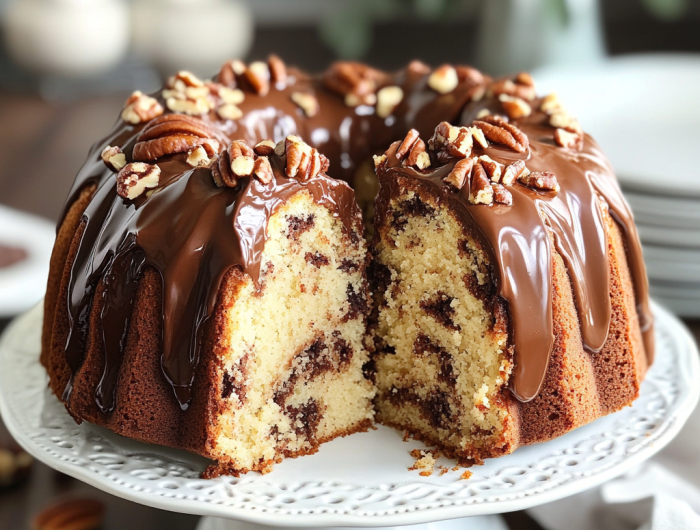 Easy German Chocolate Pecan Pound Cake