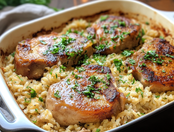 Easy Pork Chops & Rice Casserole