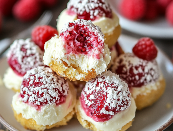 Easy Raspberry Cream Cheese Bites