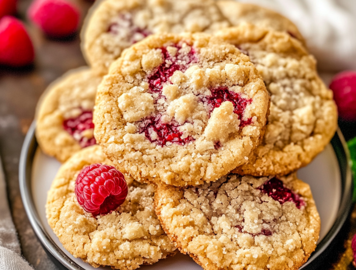 Easy Raspberry Crumble Cookies