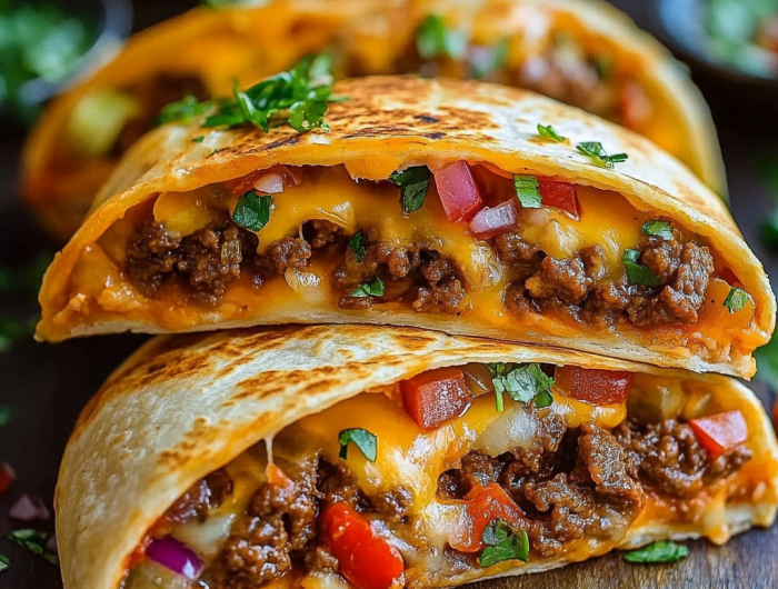 Loaded Cheesy Pocket Tacos