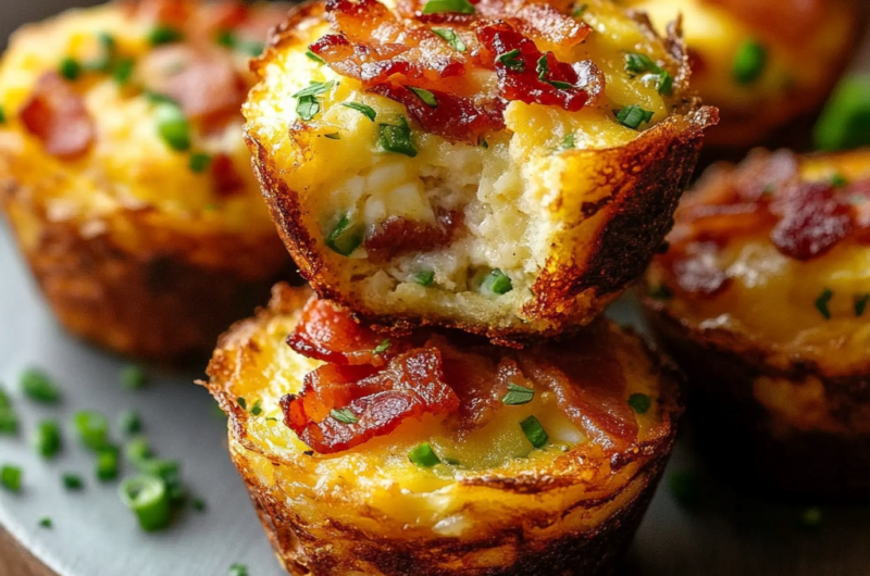 Loaded Bacon and Egg Hash Brown Muffins