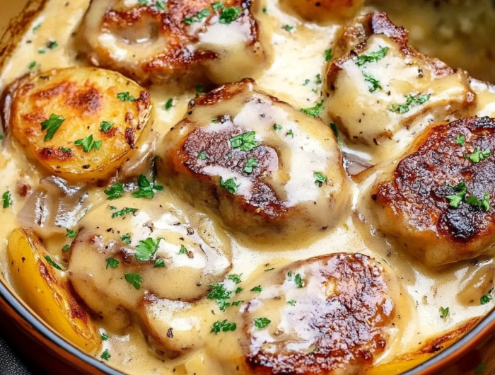 Smothered Pork Chop Scalloped Potato Casserole