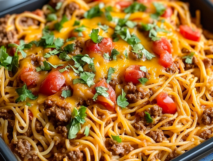 Taco Spaghetti Bake