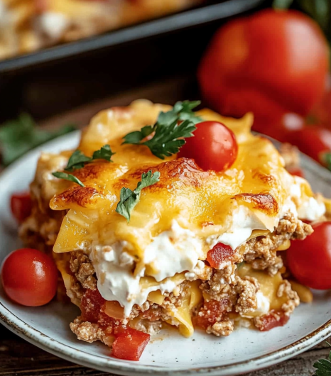 Easy Beef Lombardi Casserole