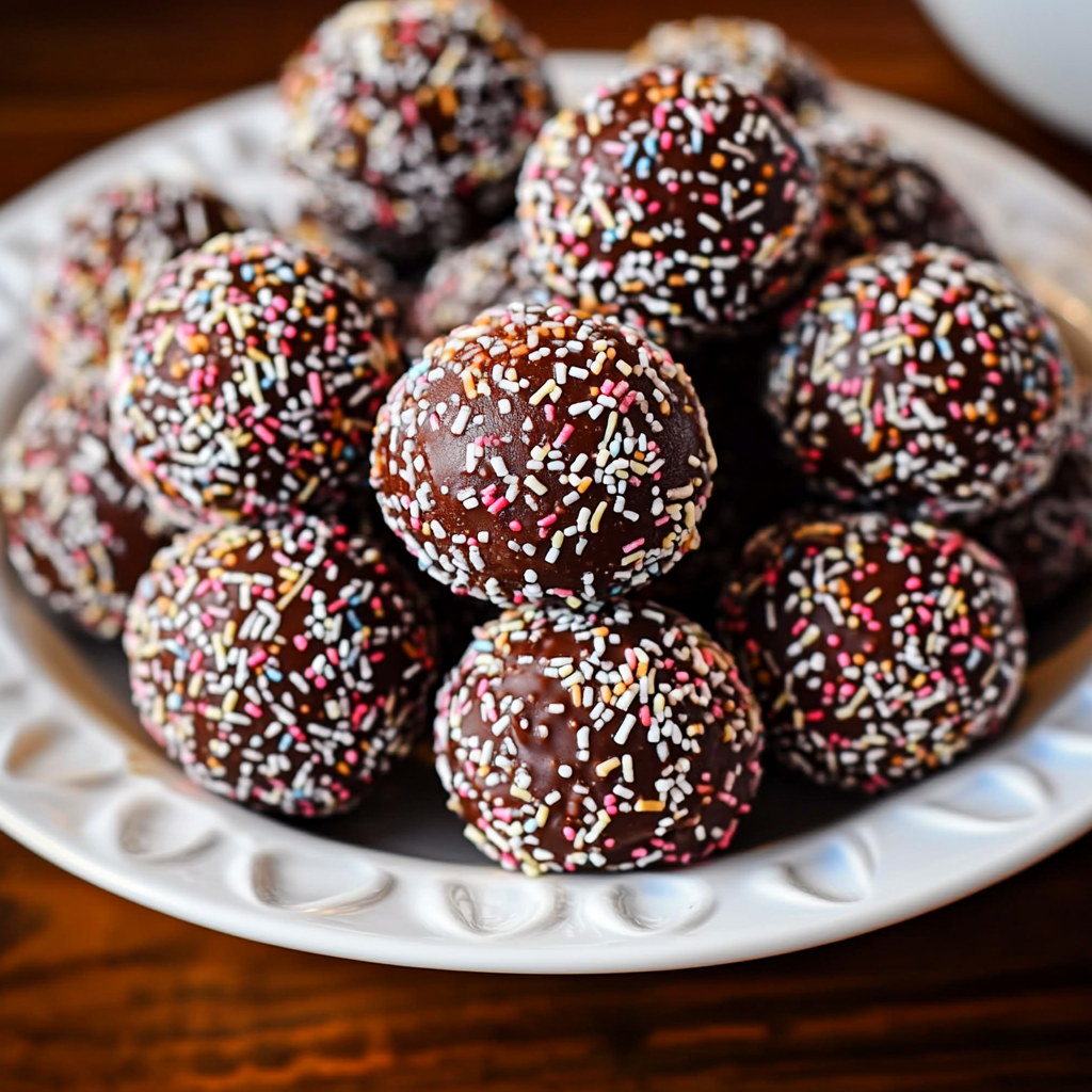 Easy Chocolate Bourbon or Rum Balls