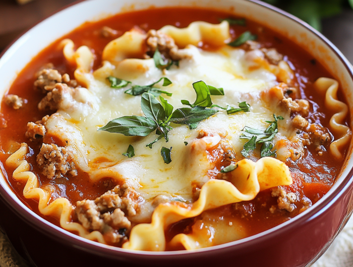 Easy Crockpot Lasagna Soup