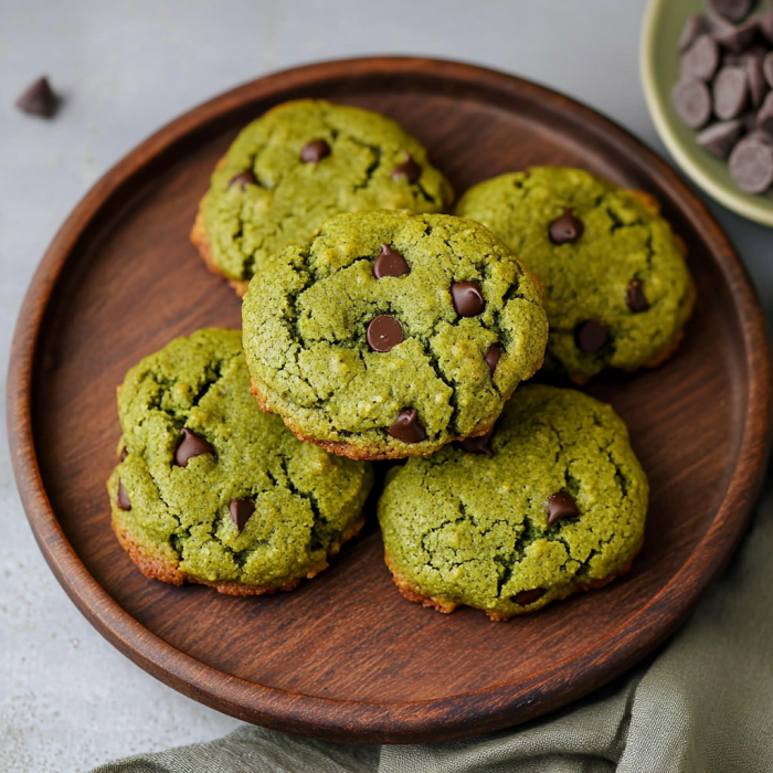 Easy Matcha Chocolate Chip Cookies