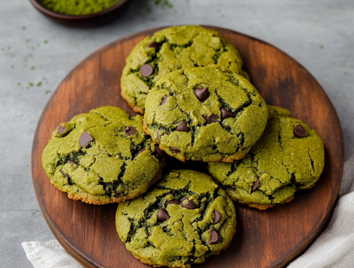 Easy Matcha Chocolate Chip Cookies