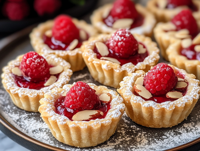 Easy Mini Raspberry Almond Tarts