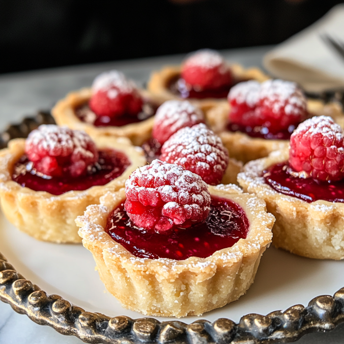 Easy Mini Raspberry Almond Tarts