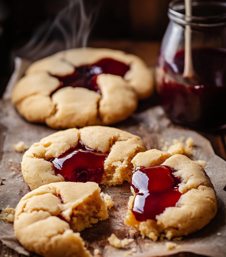 Easy Peanut Butter and Jelly Cookies