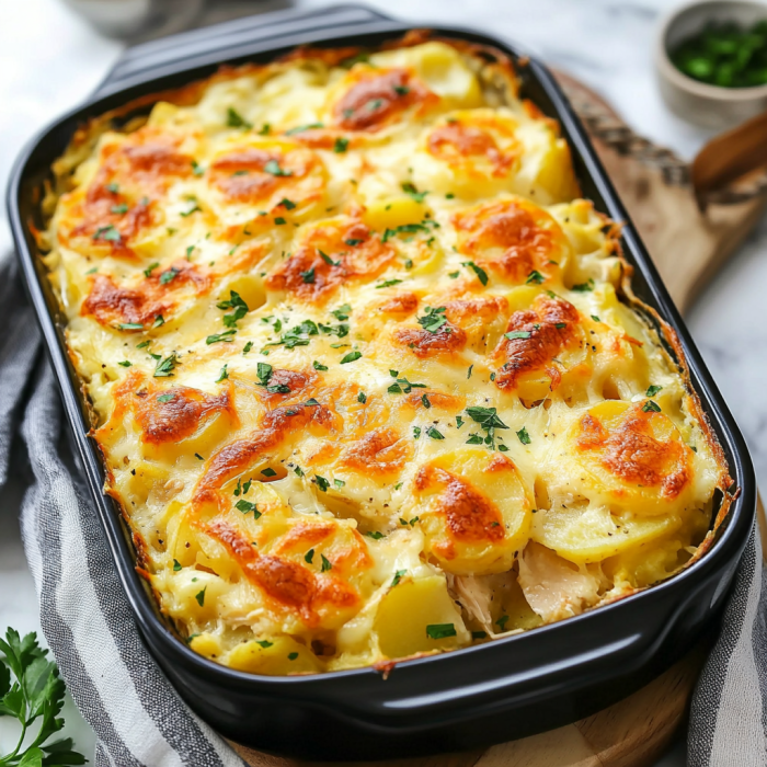 Easy Potato And Chicken Casserole