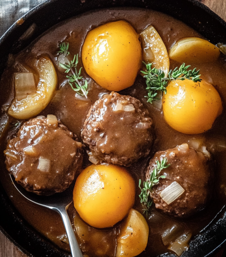 Easy Salisbury Steak and Potato Skillet