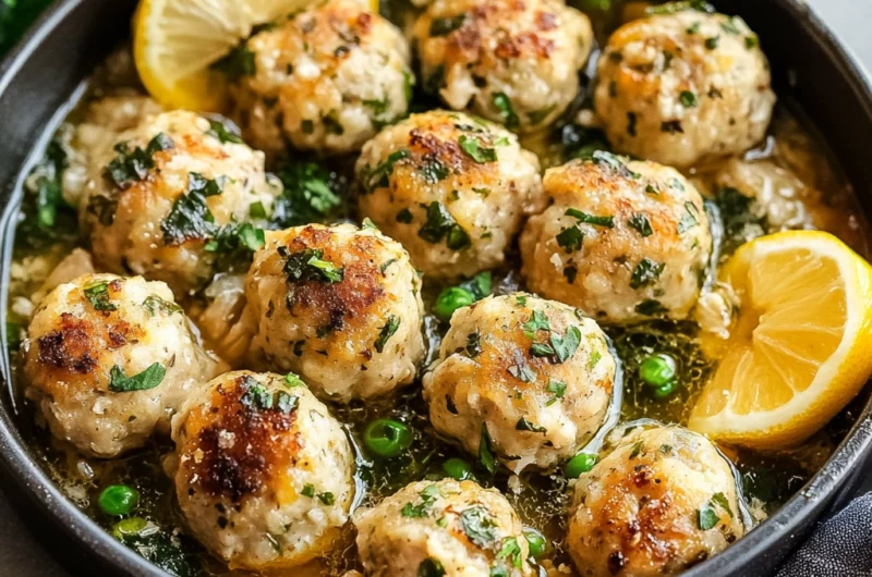 Easy Chicken Piccata Meatballs