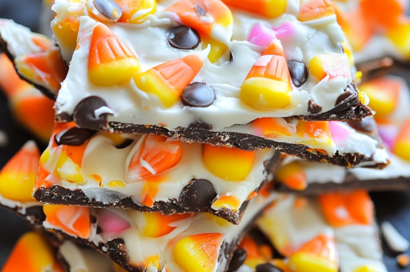 Easy Cookie Candy Corn Bark