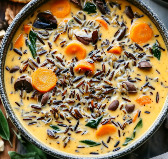 Easy Cozy Autumn Wild Rice Soup