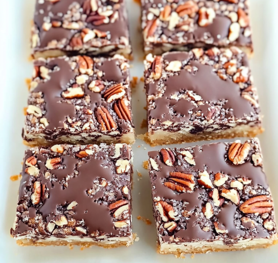 Easy Crispy Chocolate Pecan Shortbread