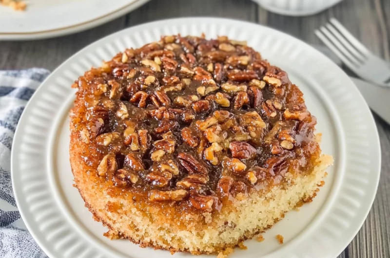 Easy Georgia Pecan Upside Down Cake