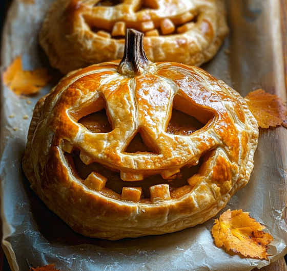 Easy Jack O’ Lantern Pumpkin Hand Pies