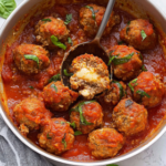 Easy Mozzarella Stuffed Meatballs