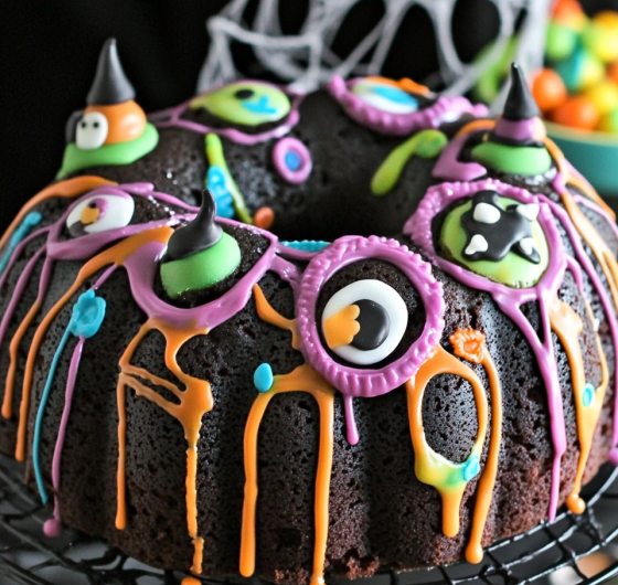 Easy Spooky Monster Bundt Cake Delight