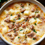 Easy Creamy Parmesan Italian Sausage Ditalini Soup
