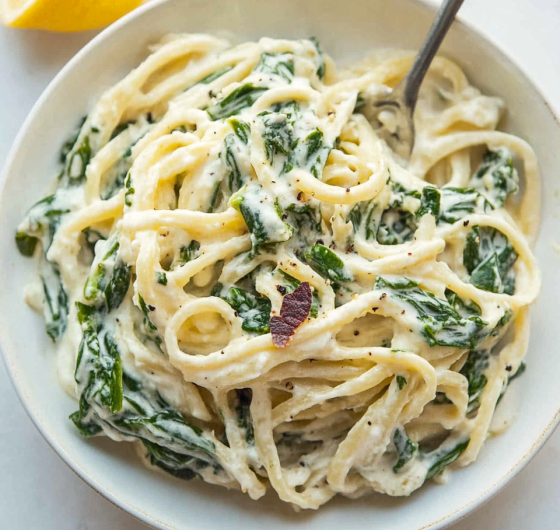 Easy Lemon Ricotta Pasta with Spinach