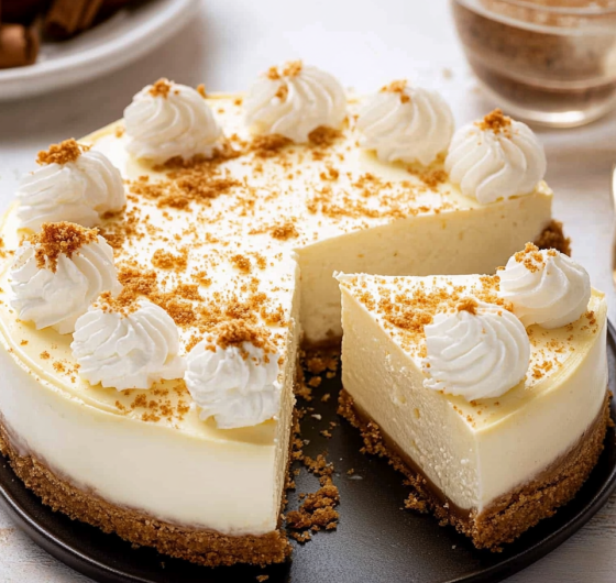 Easy Eggnog Blondie Cheesecake